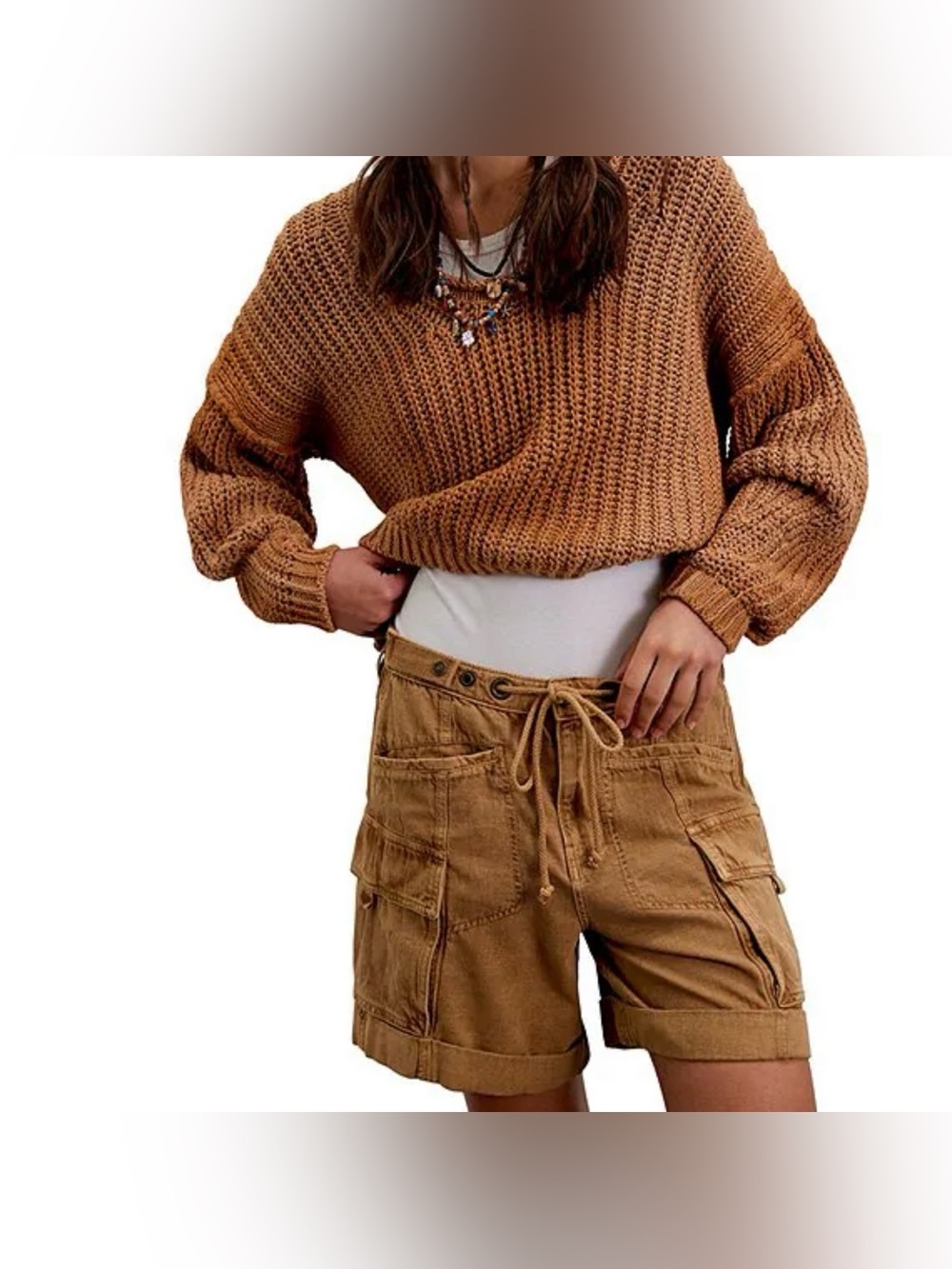 Free People Frankie Washed Shorts Women’s S Lilac Purple Sample Baggy Utility - Picture 16 of 16